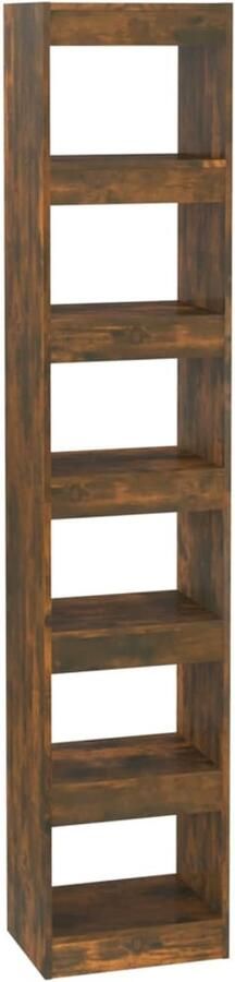 VidaXL Boekenkast Kamerscherm 40x30x198 cm Gerookt Eiken Boekenkast Kamerdivider Houten Boekenkast Bruine Boekenkast Vintage Boekenkast - Foto 2