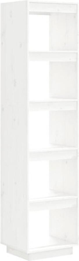 VidaXL -Boekenkast kamerscherm-40x35x167-cm-massief-grenenhout-wit - Foto 2