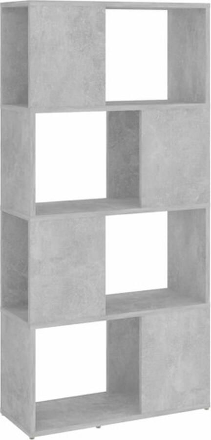 VidaXL -Boekenkast kamerscherm-60x24x124 5-cm-betongrijs - Foto 2