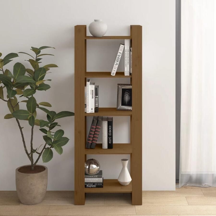VidaXL Boekenkast Kamerscherm 60x35x160 cm Grenenhout Boekenkast Hout Bruine Boekenkast Kamer Scheidingswand Living Room Furniture
