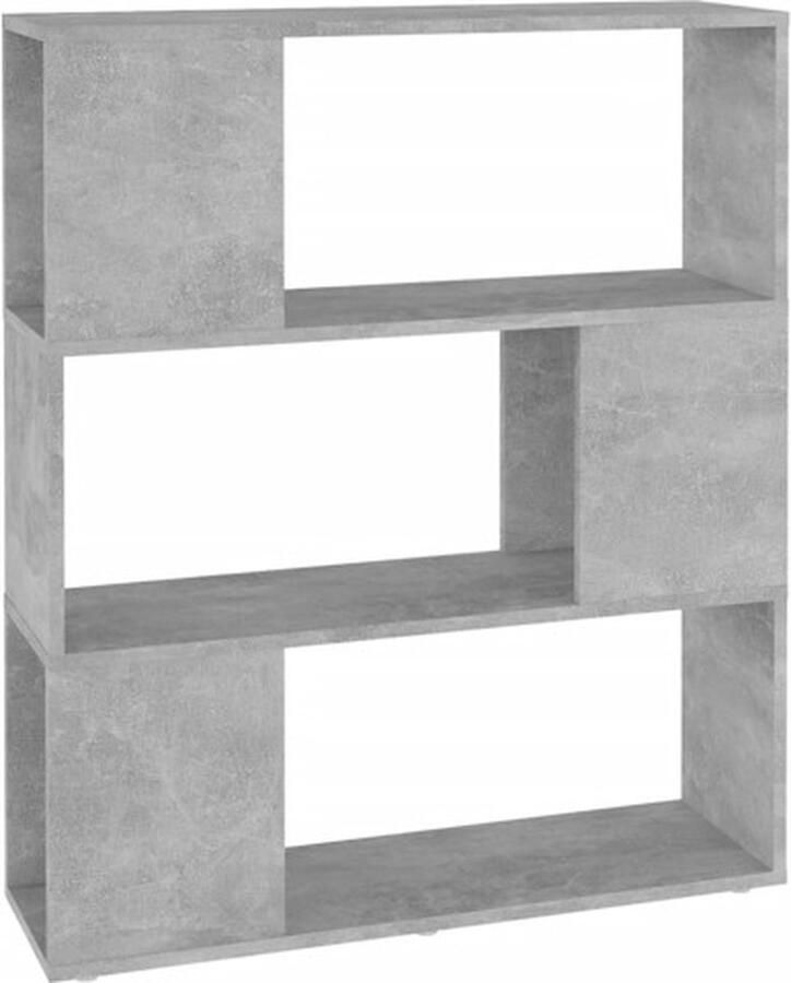 VidaXL Boekenkast kamerscherm 80x24x94 cm bewerkt hout betongrijs
