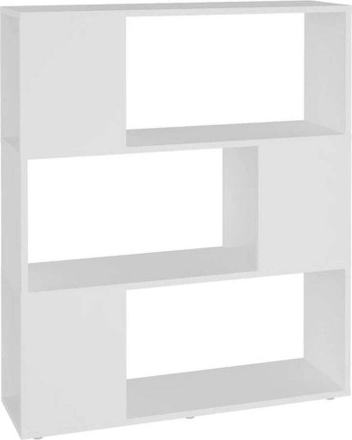 VidaXL -Boekenkast kamerscherm-80x24x94-cm-bewerkt-hout-wit