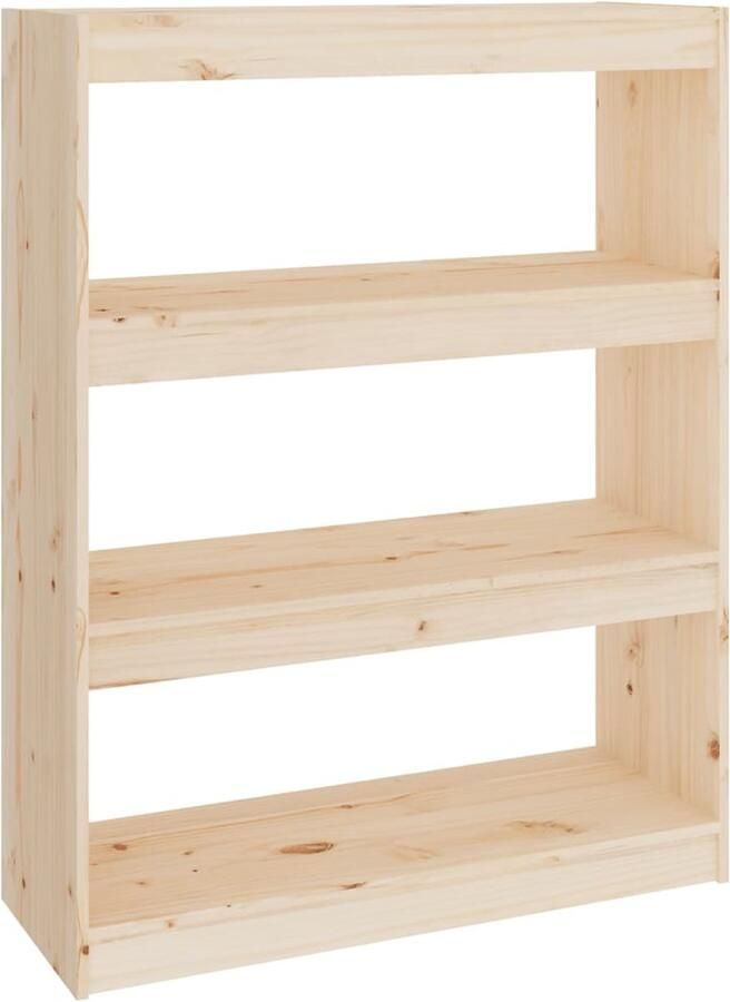 VidaXL Boekenkast kamerscherm Grenenhout 80x30x103 5 cm Boekenkast Bibliotheek Opbergkast Grenoble Hout Bruine Kleur Kamerdivider Living Room Furniture