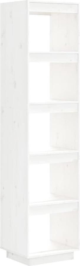 VidaXL Boekenkast Kamerscherm Wit Grenenhout 167 cm Bibliotheek Boekenkast Houtmeubilair Grenenhouten Boekenkast Witte Boekenkast Kamerdivider Scheidingswand