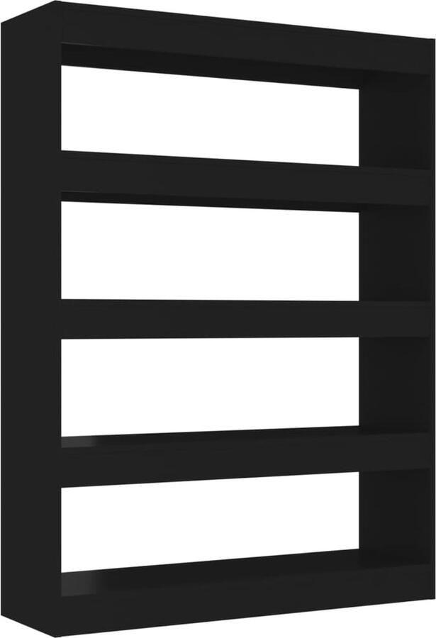 VidaXL Boekenkast Kamerscherm Zwart 100x30x135 cm Boekenkast Klassieke Boekenkast Houten Boekenkast Zwarte Boekenkast Boekenplank Opslagmeubilair Kamerinrichting Woonkamerdecoratie Hallenrek