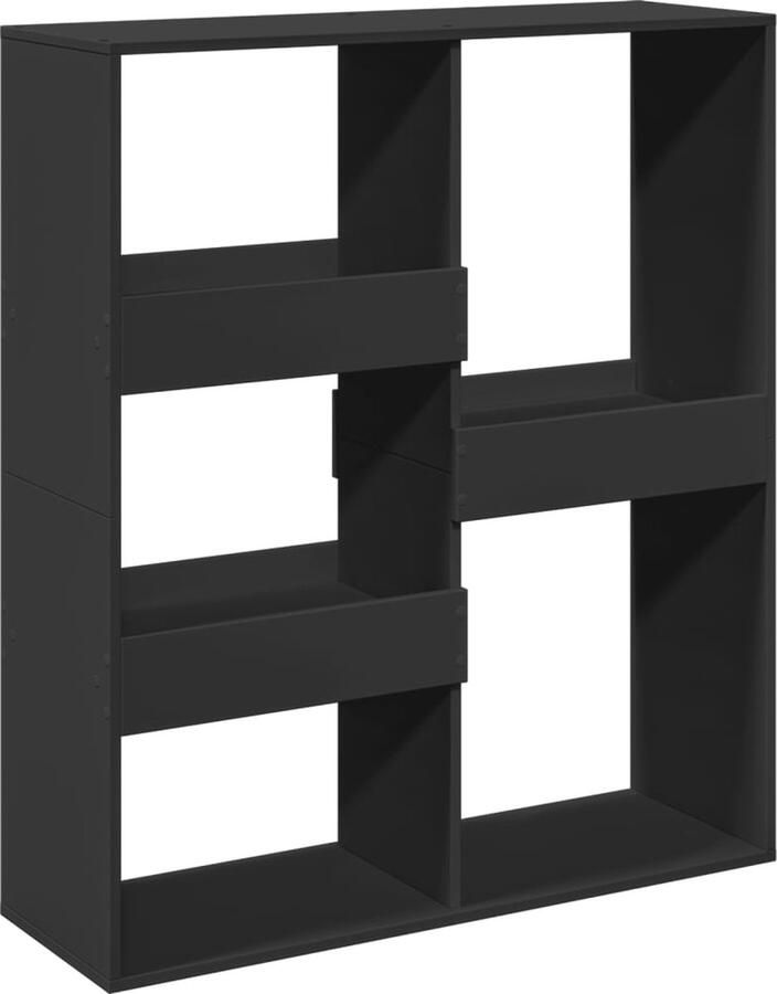 VidaXL Boekenkast Kamerscherm Zwart 100x33x115 cm Boekenkast Boekenkasten Boeken Plank Schappenkast