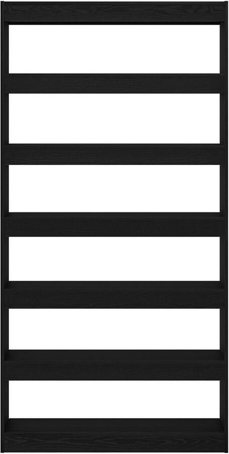 VidaXL Boekenkast Zwart eiken Bewerkt hout 100 x 30 x 198 cm Planken