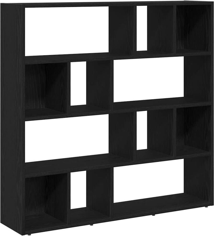 VidaXL Boekenkast kamerverdeler zwart eiken 105x24x102 cm