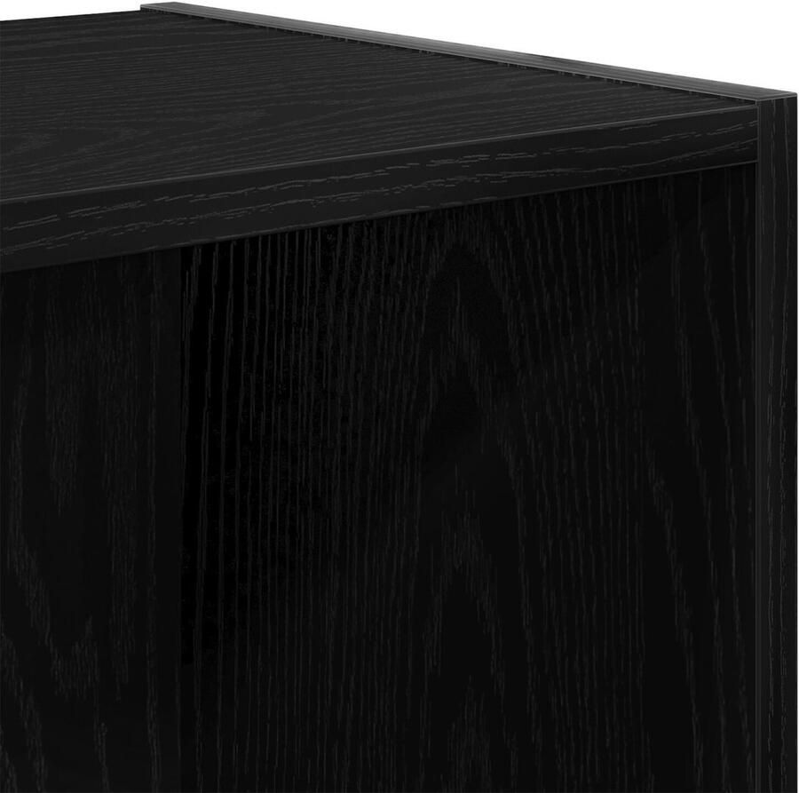 VidaXL Boekenkast met plank Zwart eiken 143 x 30 x 36 cm Bewerkt hout - Foto 2