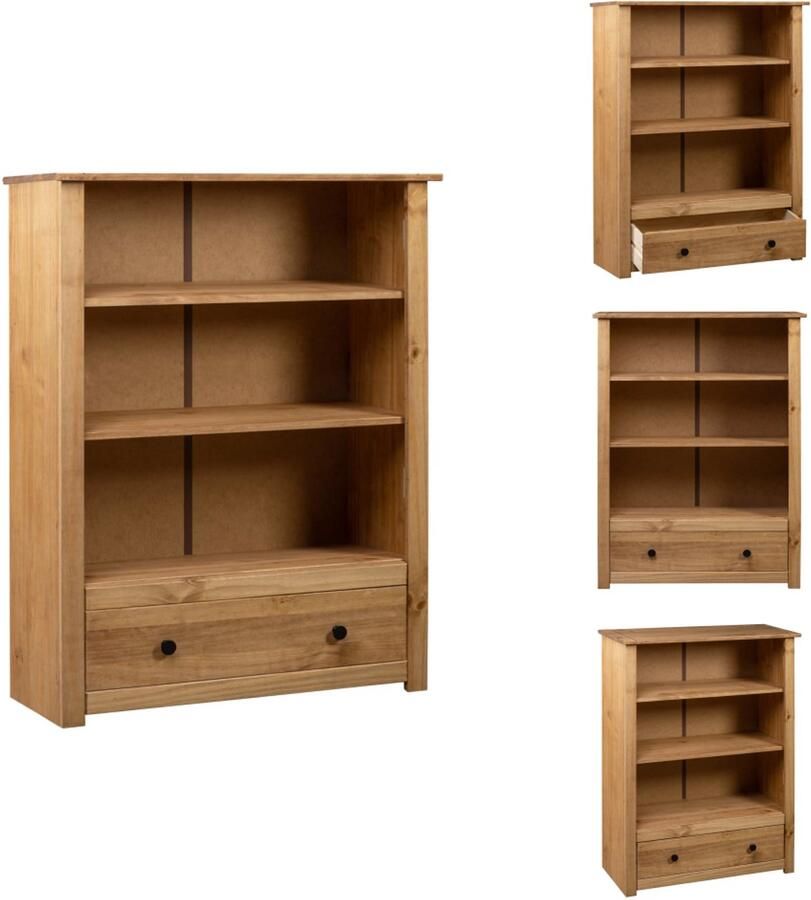 VidaXL Boekenplank Boekenplanken Boekenkast Boekenkasten Boekenkast Panama Range 80x35x110 cm massief grenenhout