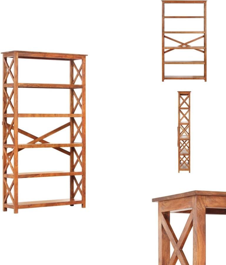 VidaXL Boekenplank Boekenplanken Staande Boekenkast Staande Boekenkasten Boekenkast 100x30x180 cm acaciahout met honingafwerking