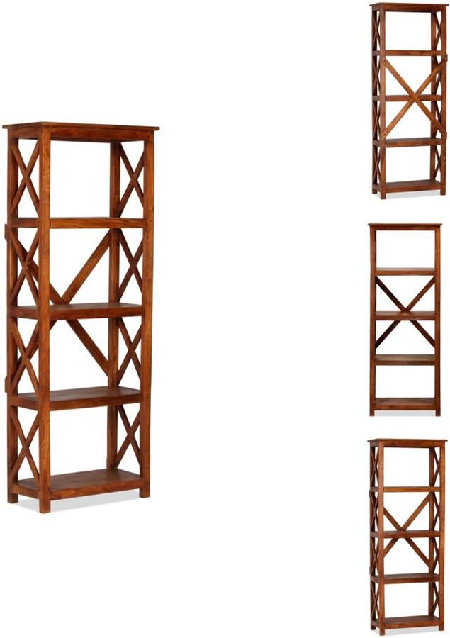 VidaXL Boekenplank Boekenplanken Staande Boekenkast Staande Boekenkasten Boekenkast 60x30x160 cm acaciahout met honingafwerking