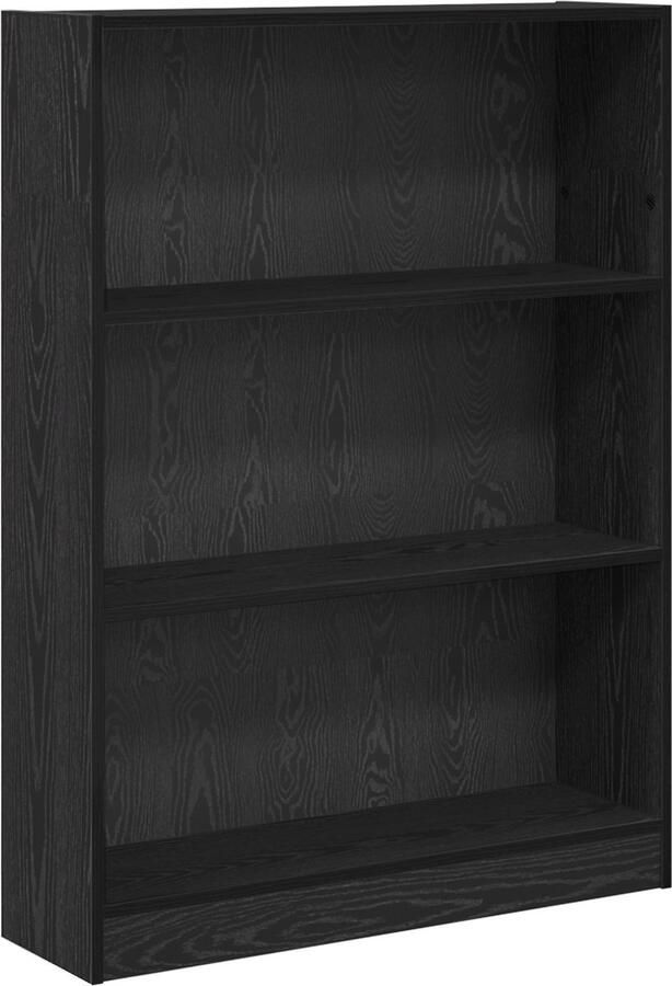VidaXL Boekenplank Zwart eiken 80 x 24 x 109 cm Bewerkt hout