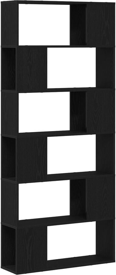 VidaXL Tv Meubel Zwarte Eiken Spaanplaat Laminaat Groot Display Plank