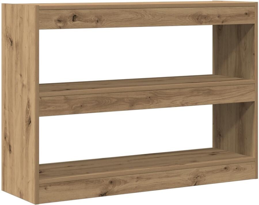 VidaXL Boekenplank Room Divider Artisan Eiken 100x30x72 cm Gemaakt van Behandeld Hout