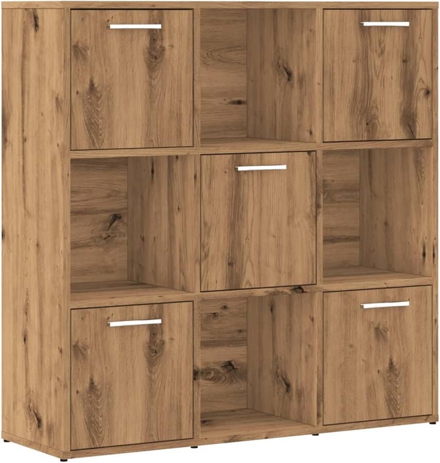 VidaXL Boekenrek Artisan Eiken 90x28x90 cm Boekenkast Boekenkasten Boeken Plank Boekenrek