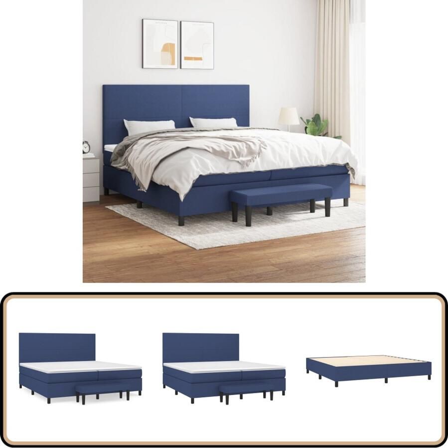 VidaXL Boxspring 200x200 cm Inclusief matrassen Boxspringbed Boxsprings Slaapkamerinrichting Tweepersoonsbed Bed Frame