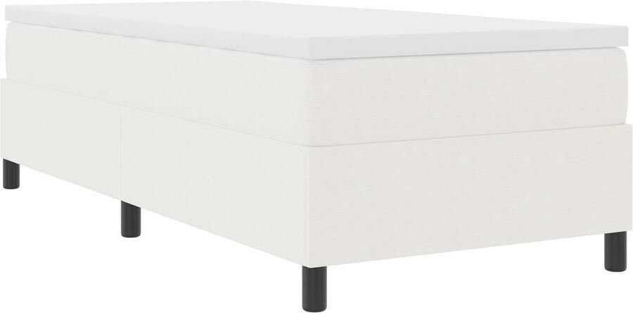 VidaXL Bedframe Crème Bewerkt hout 90 x 190 cm Duurzaam Minimalistisch