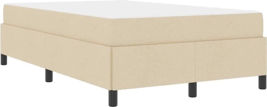 VidaXL Boxspring bed Crème en Zwart 120 x 190 cm