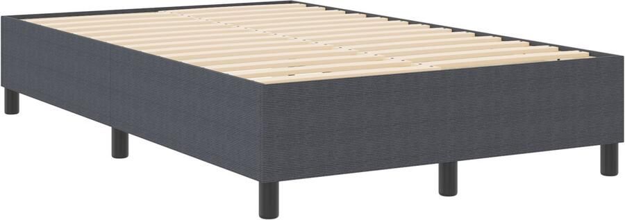 VidaXL Bedframe Donkergrijs Bewerkt hout 120 x 190 cm Minimalistisch - Foto 2