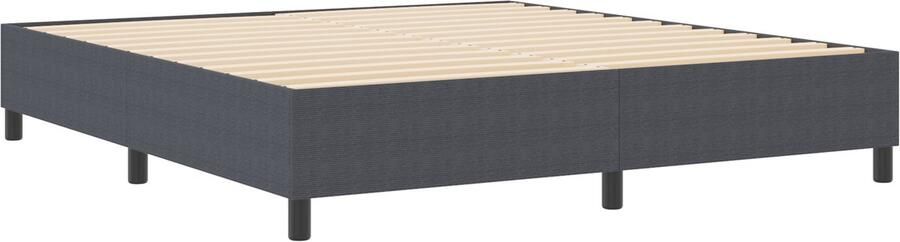 VidaXL Bedframe Donkergrijs Hout 180 x 200 cm Platformbedframe - Foto 3