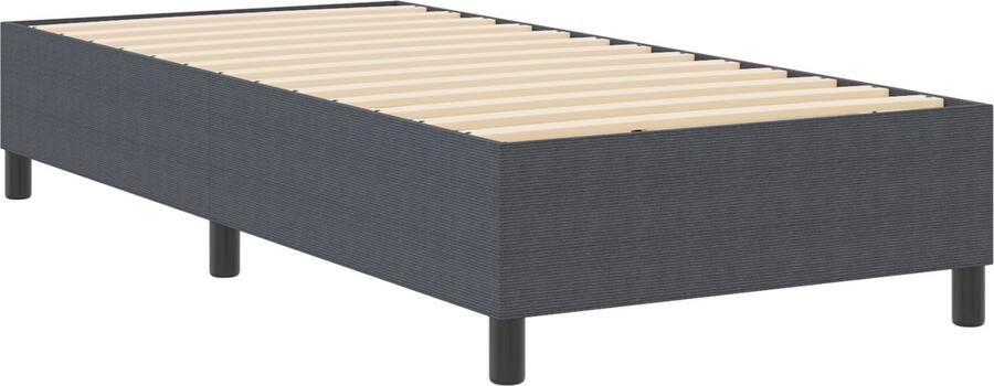 VidaXL Bedframe Donkergrijs Bewerkt hout Eenpersoons Duurzaam