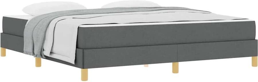 VidaXL Boxspring bed Taupe Bruin 180 x 200 cm Stof Geengineerd Hout