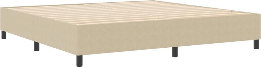 VidaXL Boxspring Bed Lichtgroen Grijs 200x200 cm Katoenen Stof