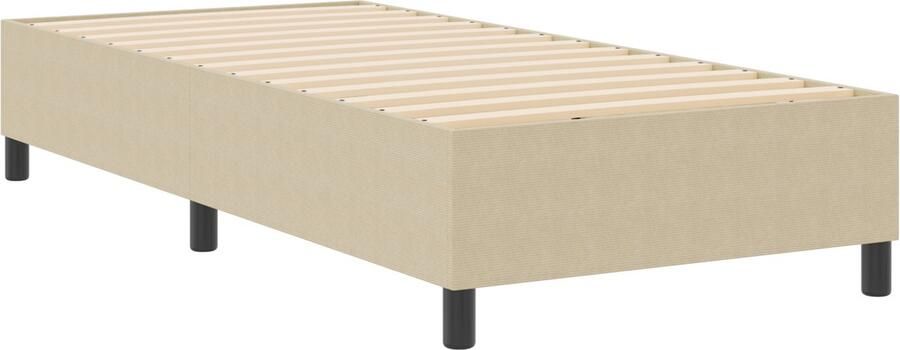 VidaXL Lichtgroen Grijs Metalen Frame met Stoffen Bekleding Eenpersoons