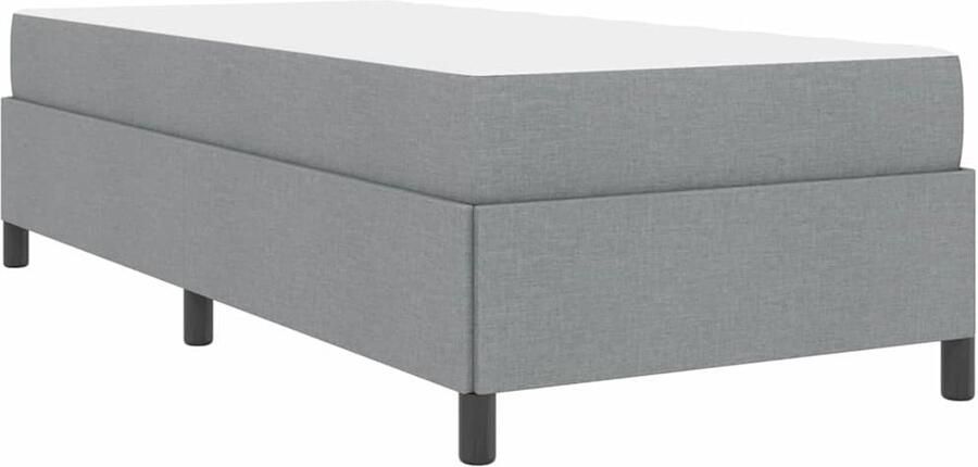 VidaXL Boxspring bed Licht grijs en zwart 100 x 200 cm - Foto 2