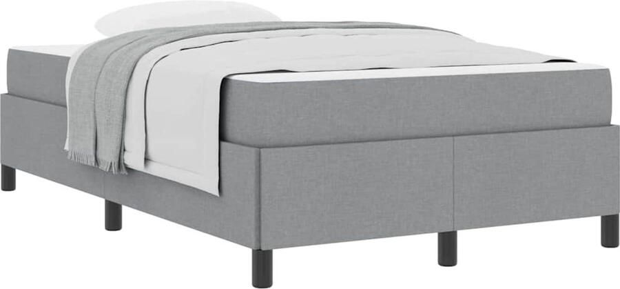 VidaXL Boxspring bed Licht grijs en zwart 120 x 200 cm