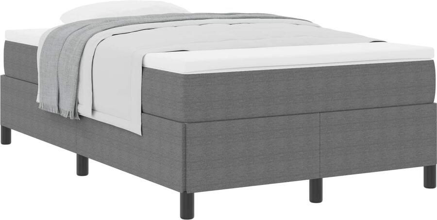 VidaXL Bedframe Lichtgrijs Hout Metaal 120 x 200 cm Opslag Bedframe - Foto 3