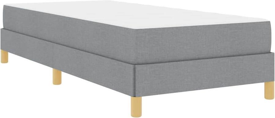 VidaXL Boxspring bed Taupe Bruin 100 x 200 cm Stof Geengineerd Hout - Foto 2