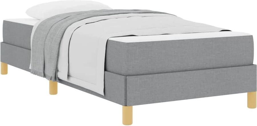 VidaXL Boxspring bed Taupe Bruin 80 x 200 cm Stof Geengineerd Hout