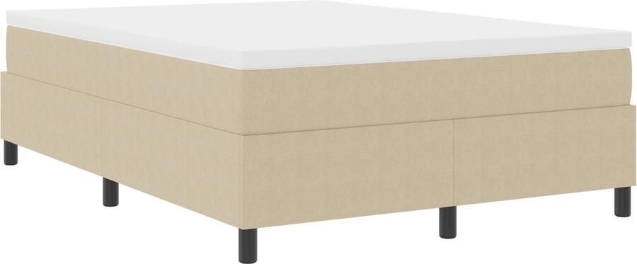 VidaXL Boxspringbed met Matras Lichtgroen en Grijs 160x200 cm Corduroystof