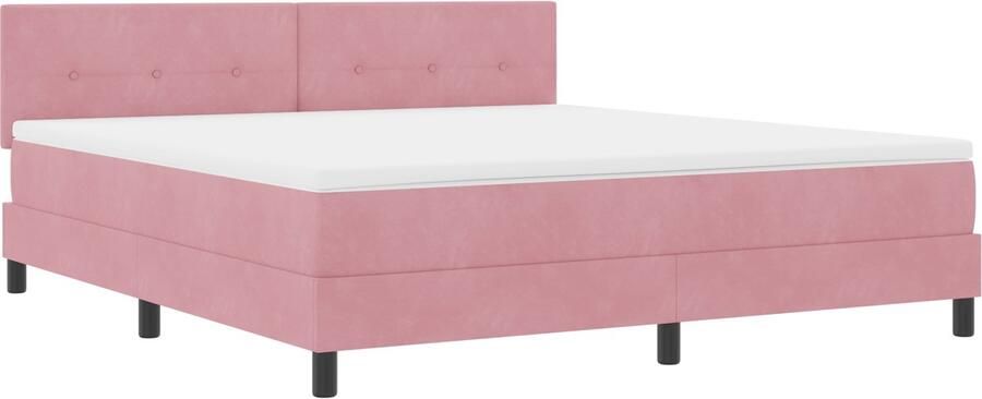 VidaXL Boxspringbed met Matras met matras Roze 180 x 200 cm Stof