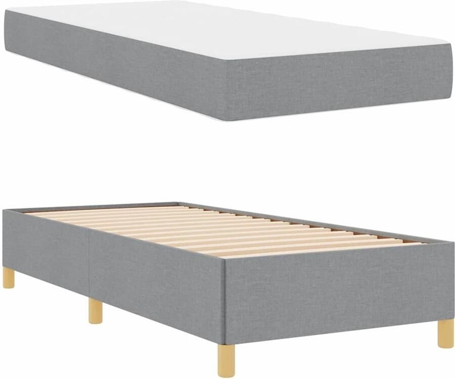 VidaXL Boxspring bed met matras 80 x 200 cm Stof