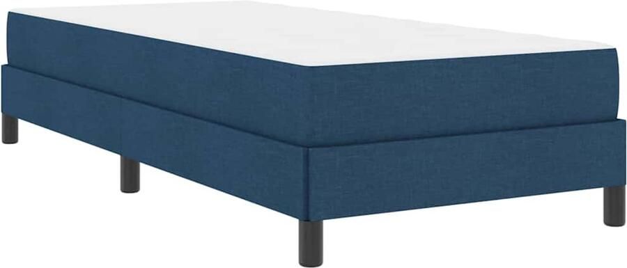 VidaXL Boxspring bed met matras Blauw 100 x 200 cm Stof