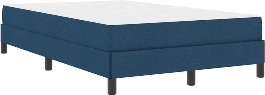 VidaXL Boxspring bed met matras Blauw 120 x 190 cm Stof