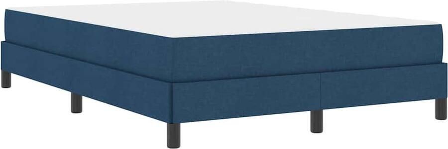VidaXL Boxspring bed met matras Blauw 160 x 200 cm Stof