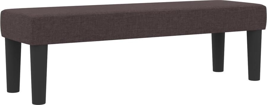 VidaXL Boxspringbed met Matras & Bank Donkerbruin 120x200 cm Stof - Foto 2