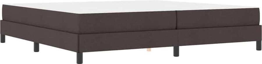 VidaXL Boxspring bed met matras Donkerbruin 200 x 200 cm Stof