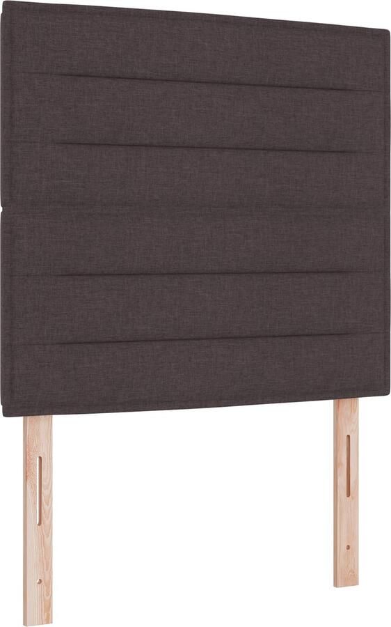 VidaXL Boxspringbed met matras & LED Donkerbruin 80x200 cm Stof