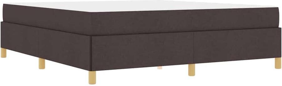 VidaXL Boxspring bed met matras Donkerbruin en Wit 180 x 200 cm Stof
