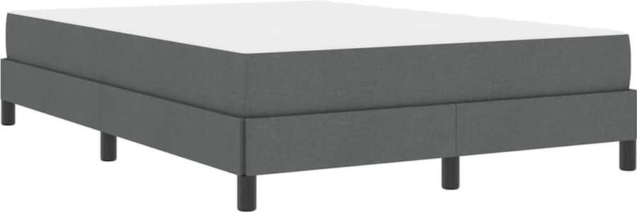 VidaXL Boxspring bed met matras Donkergrijs 160 x 200 cm Stof