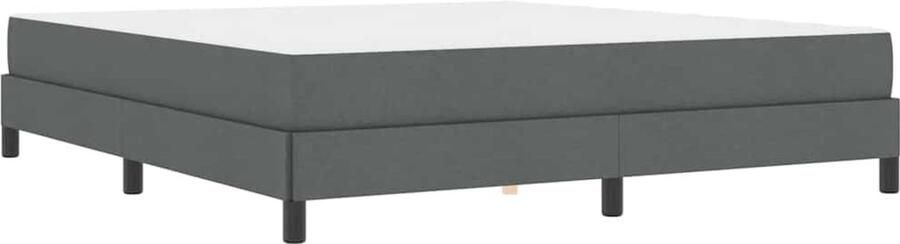 VidaXL Boxspring bed met matras Donkergrijs 180 x 200 cm Stof