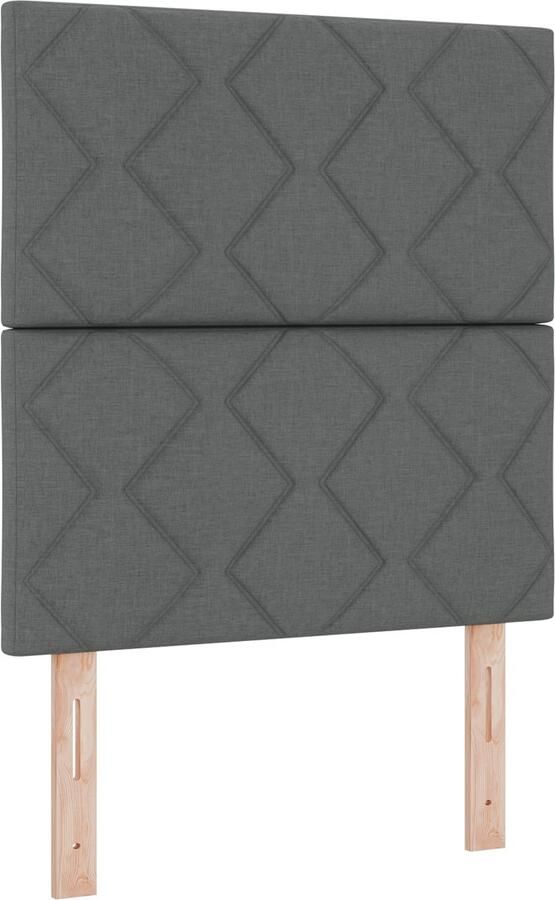 VidaXL Hoofdbord Diamant Blokken Donkergrijs 80 cm Stof Hoofdbord Diamant Blokken Donkergrijs 160 cm Stof