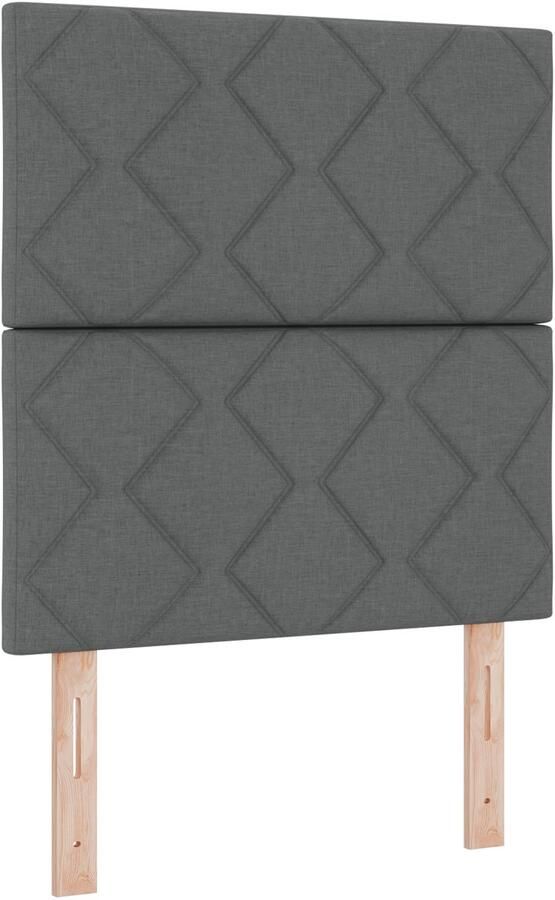 VidaXL Boxspringbed met Matras & LED Donkergrijs 80x200 cm Stof