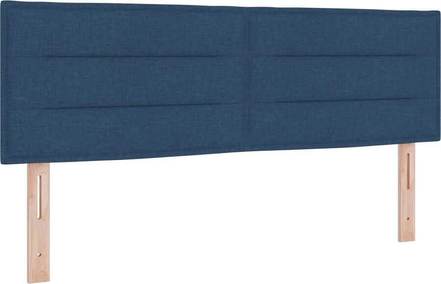 VidaXL Boxspringbed met Matras in Blauw 140 x 200 cm Stof