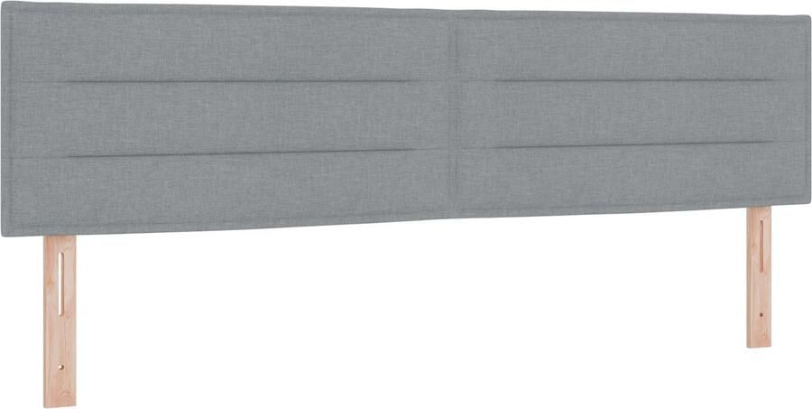 VidaXL Boxspring Bed met Matras in Lichtgrijs 180 x 200 cm Stof